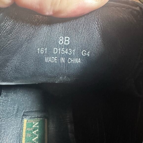 Cole Haan Black Leather Lace Up Booties - Size 8 - Picture 10 of 10